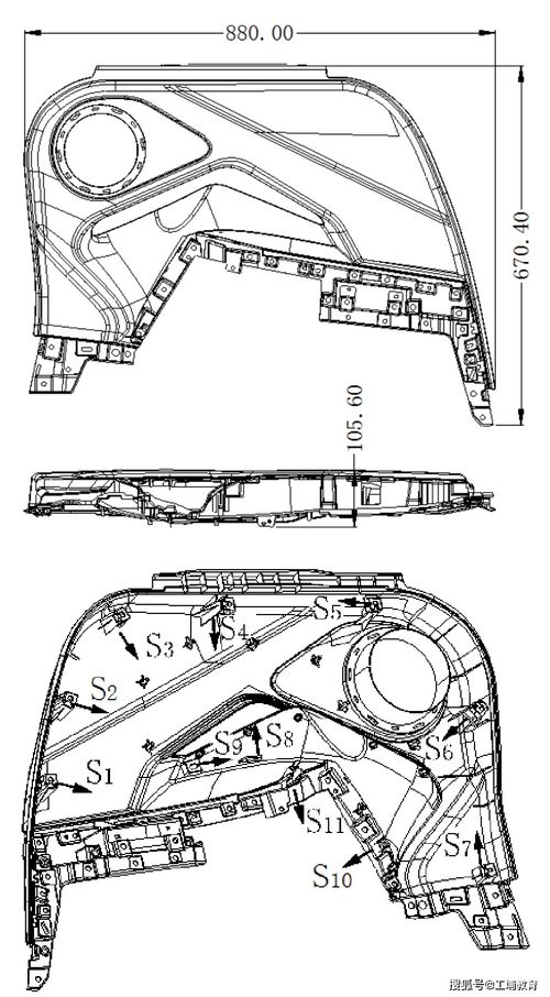 汽車左后門板大型注塑模設計要點解析